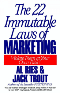 Al Ries Jack Trout The 22 Immutable Laws of Marketing / Książki o marketingu
